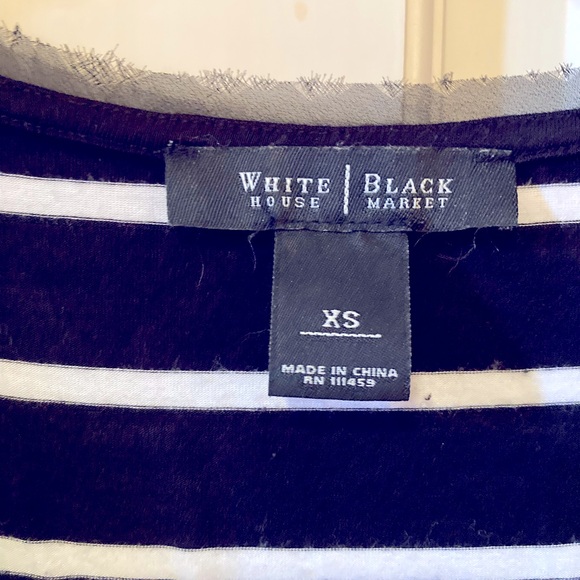 White House Black Market Striped Sequined TShirt, size XS - Picture 3 of 4